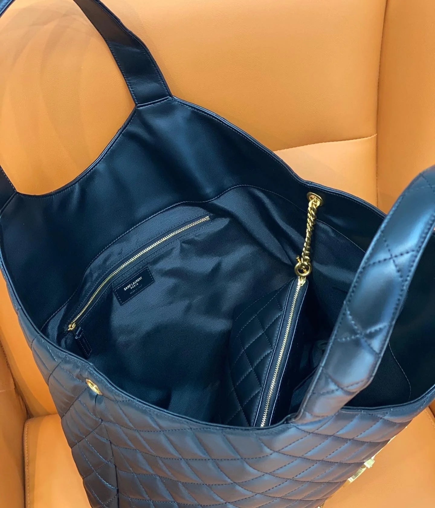 SAINT LAURENT Icare extra large embellished quilted leather tote