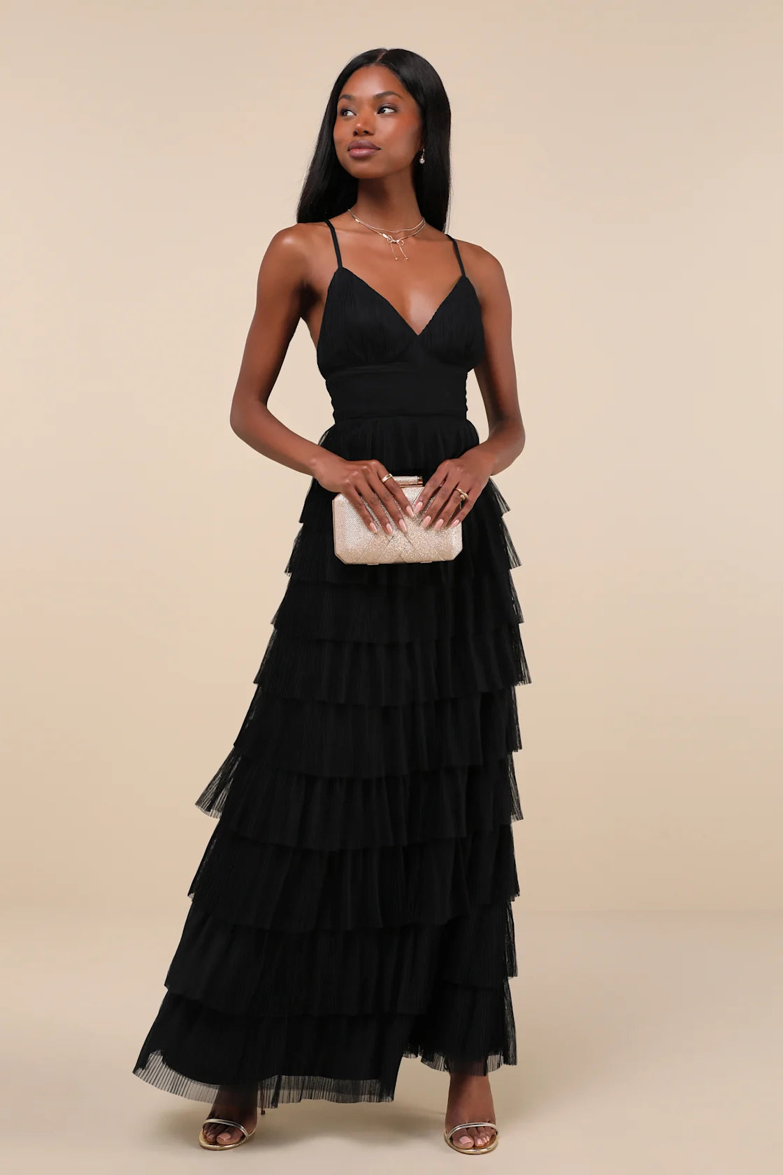 sexy black mesh dress Women Tiered Maxi Backless Dress – Chicornates Options:Corsage style_short sleeve FSDA Elasticity Dress Shape Diary |