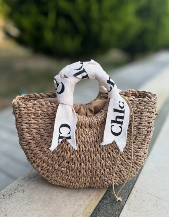Chloe Straw Tote Bag