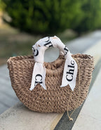 Chloe Straw Tote Bag