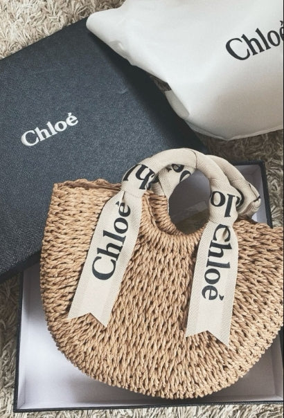 Chloe Straw Tote Bag